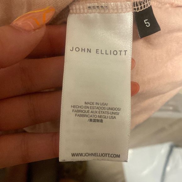 B16 John Elliott Men's Pink Slim Fit Crew Neck Cotton Short Sleeve Tee Size 5 XX - Picture 4 of 7